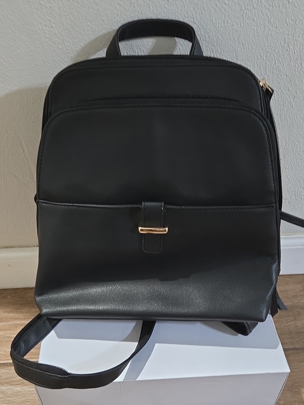 Black Leather Backpack - Classic Everyday Carry